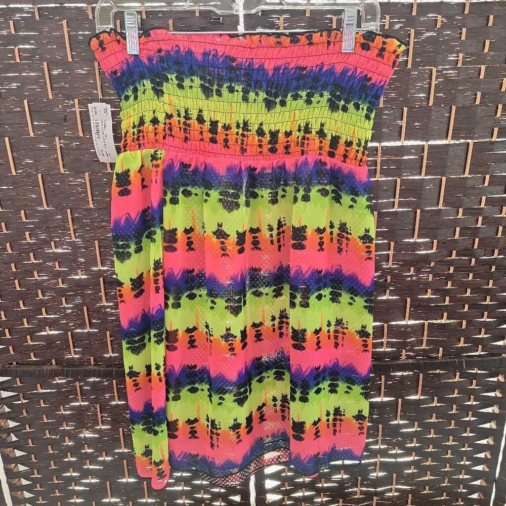 TUCKER NEON,S,SWIM COVER DRESS